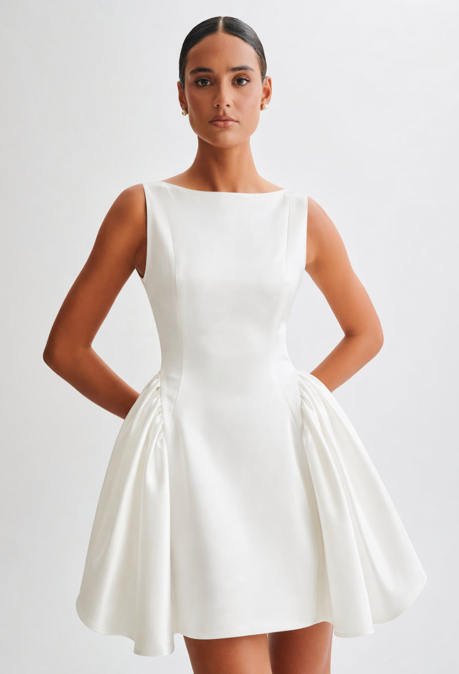 Yalina Trending Mini Dress, graduation white dress