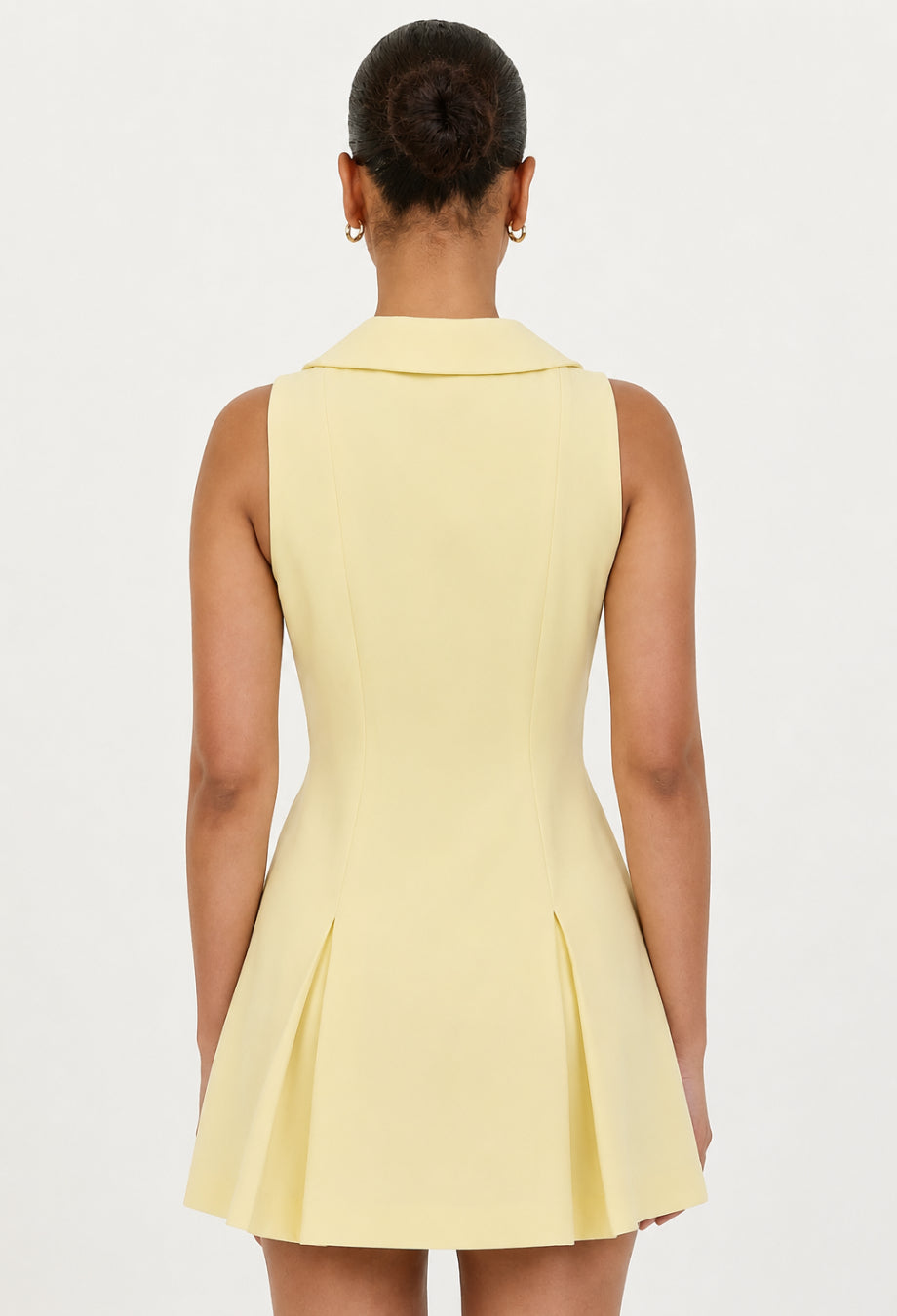 Light Yellow Cinched A-Line Mini Dress, peppermayo yellow dress, 	
yellow hoco dress
