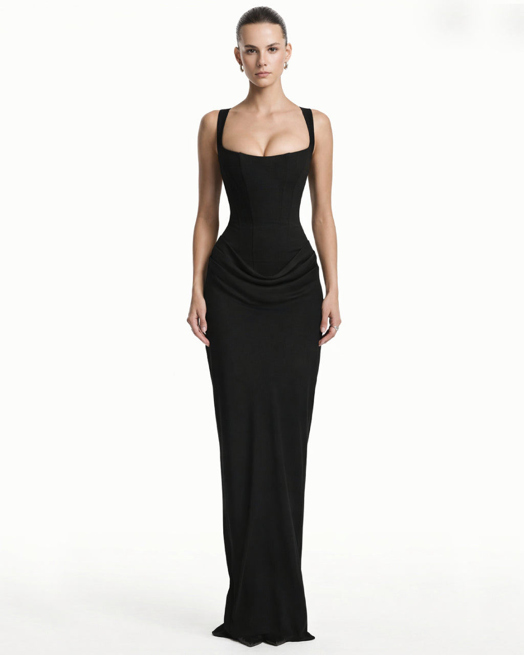 Yeona Mini Dress in Black, Women's Corset Short Gown, woman in evening dress​, babyboo black dress​, prom black gown​