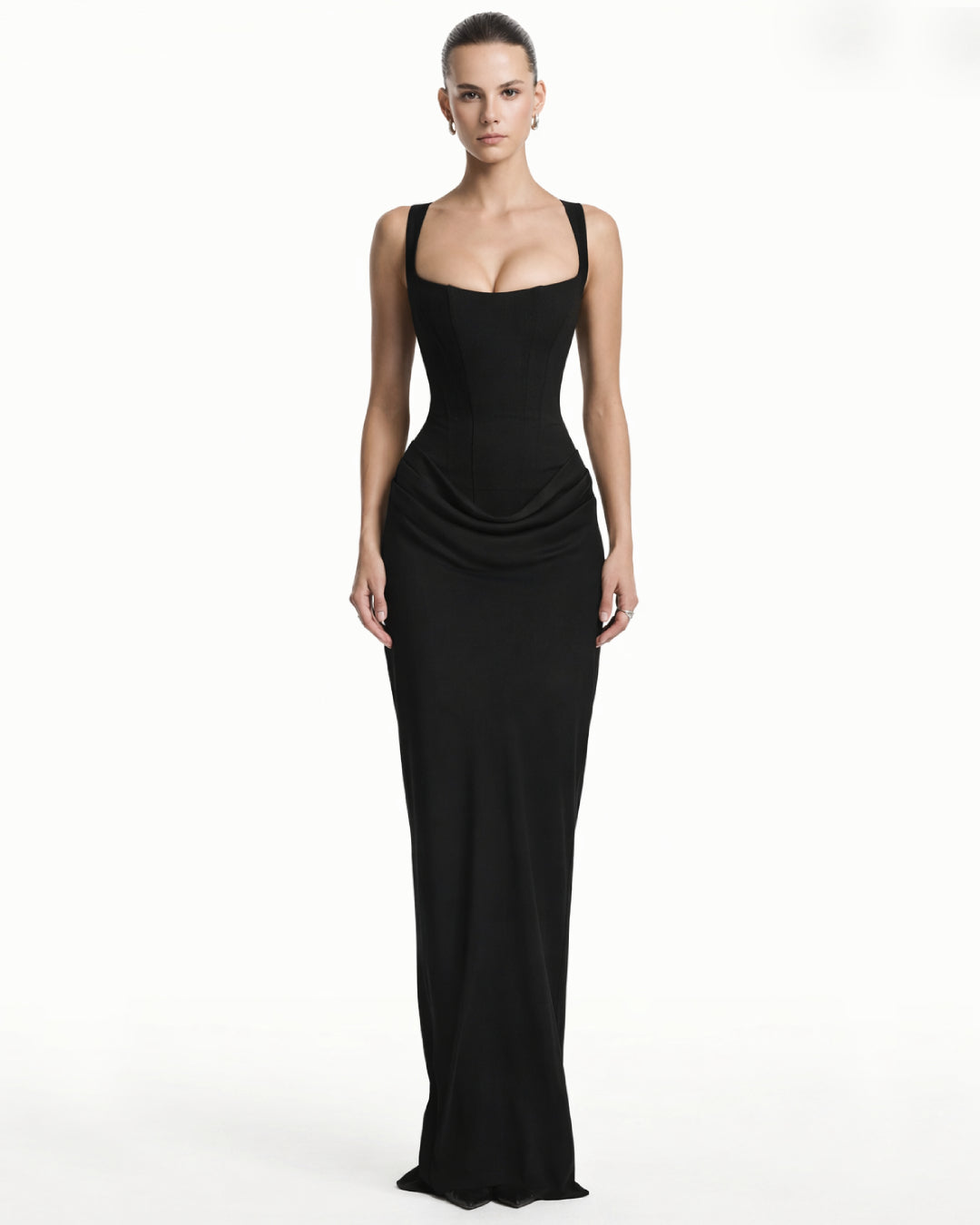 Yeona Mini Dress in Black, Women's Corset Short Gown, woman in evening dress​, babyboo black dress​, prom black gown​