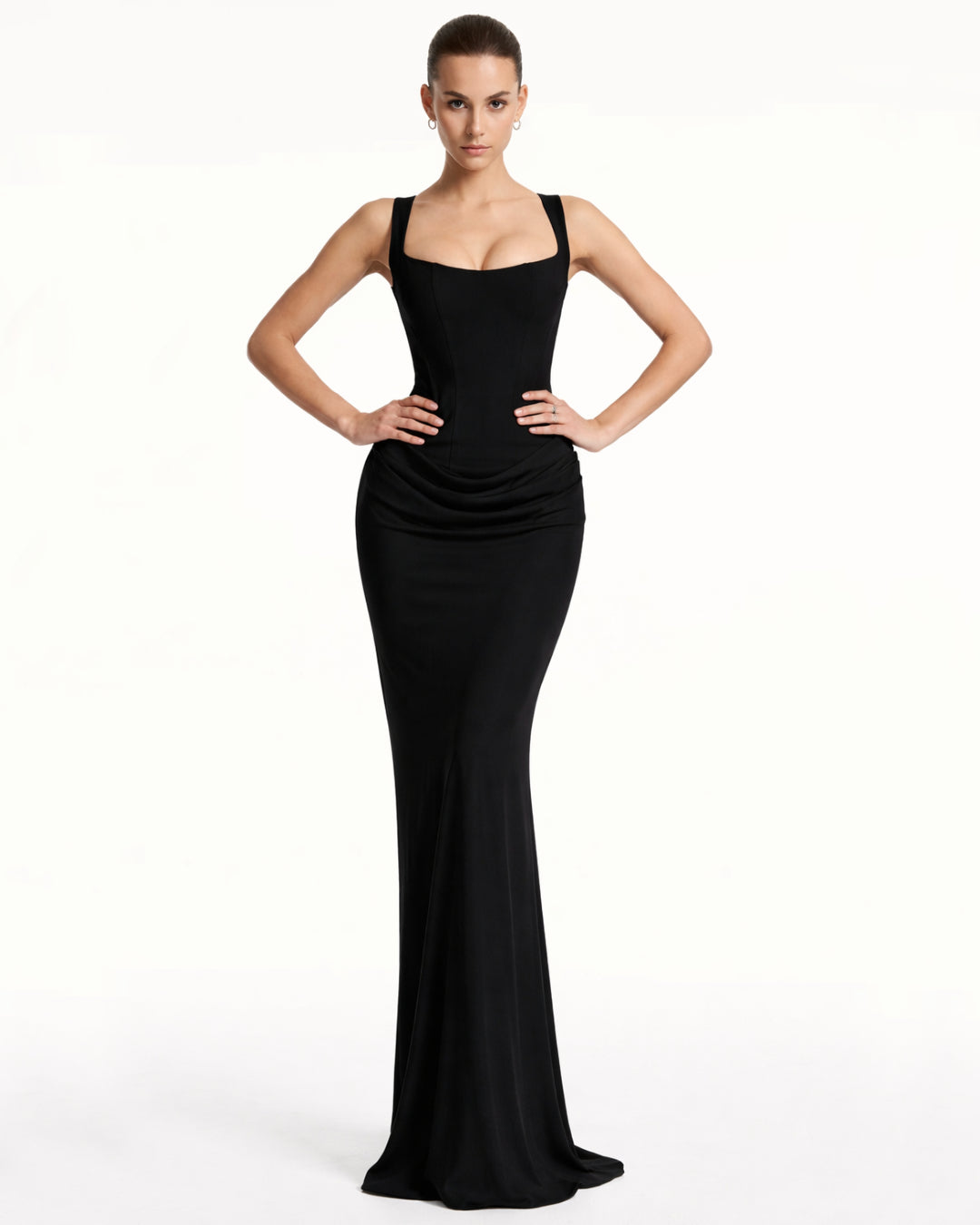 denisse black corset maxi dress Black Corset Flowy Dress Denisse Black Corset Maxi Dress Azazie