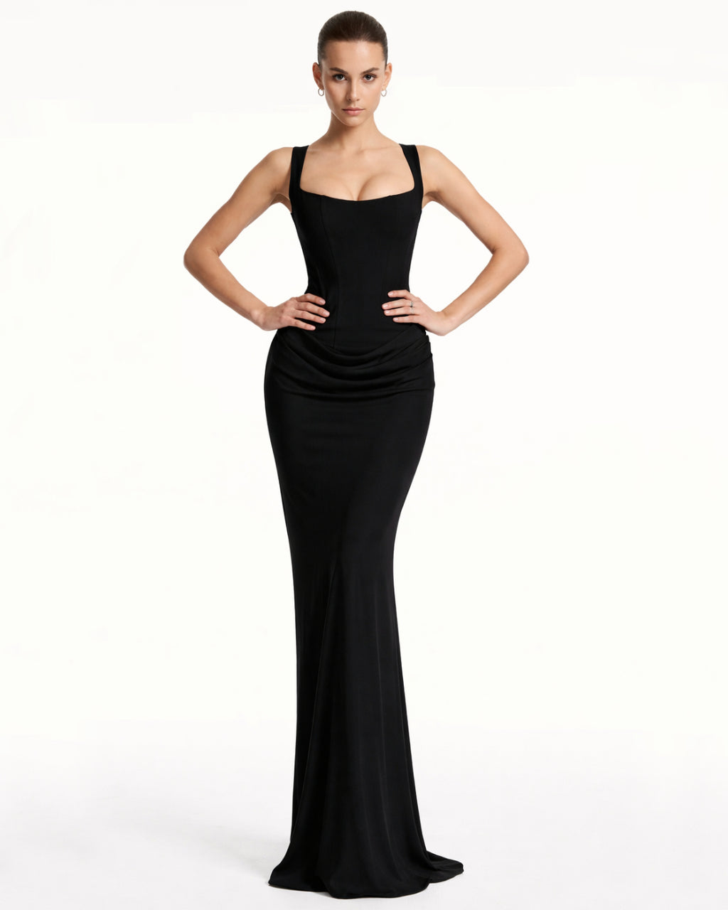 Yeona Mini Dress in Black, Women's Corset Short Gown, woman in evening dress​, babyboo black dress​, prom black gown​
