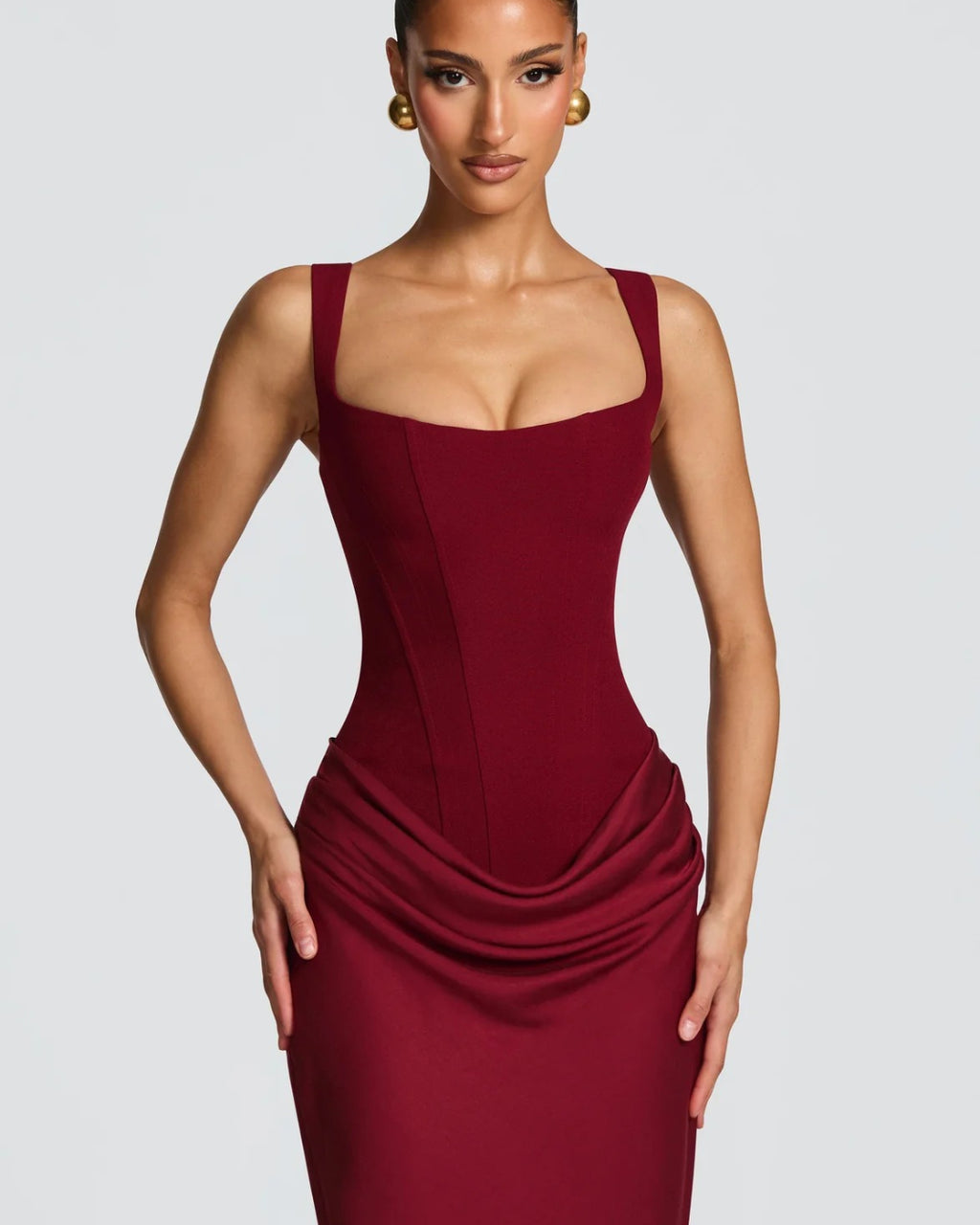 Yeona Maxi Dress in Burgundy, Evening Gown for Women, evening gown toronto