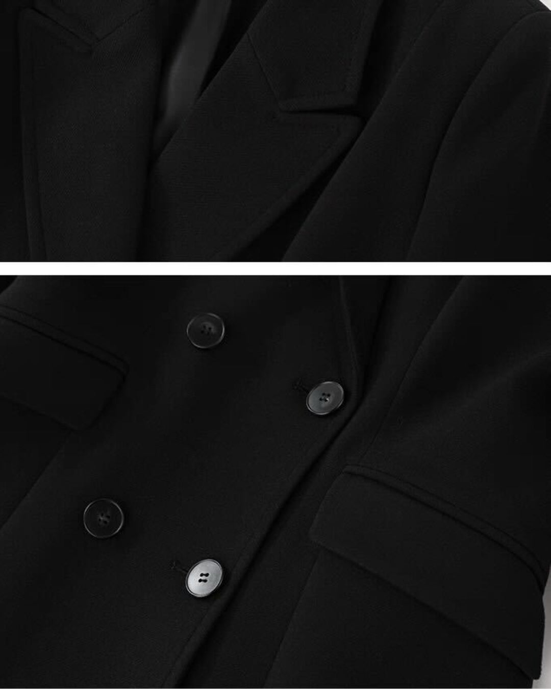 Ysabella Black Long Coat for Women, fall coats for women​, women coats​, black mac coat womens​