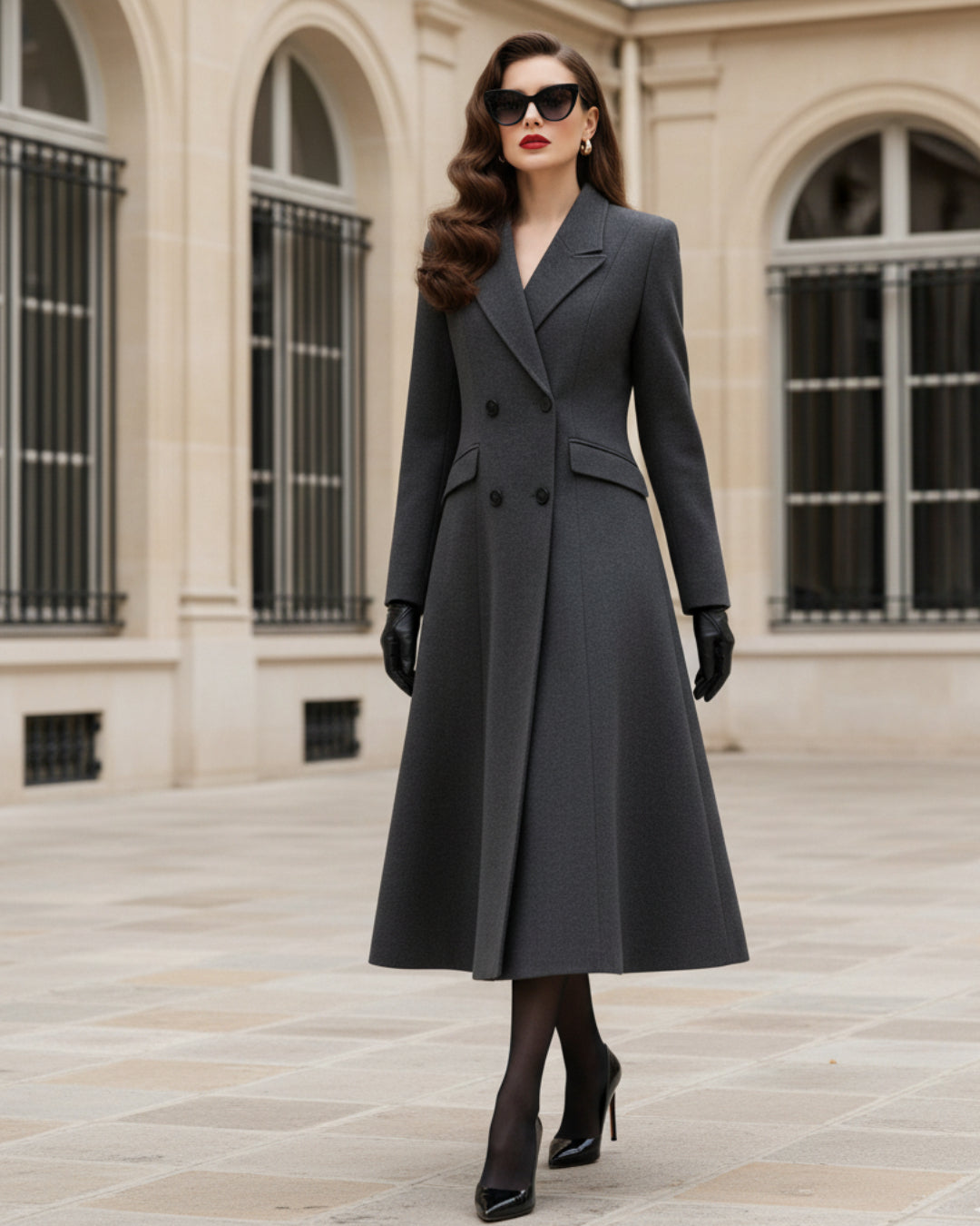 Ysabella Gray Long Coat for Women, coat women​, womens coats canada, lululemon womens coats​, vest coat womens