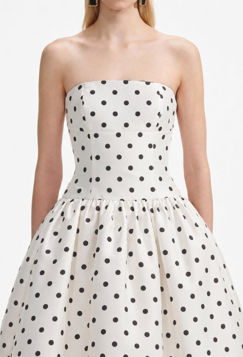 Lucia Black and White Polka Dot Midi Dress​, white polka dot midi dress​, zara polka dot midi dress